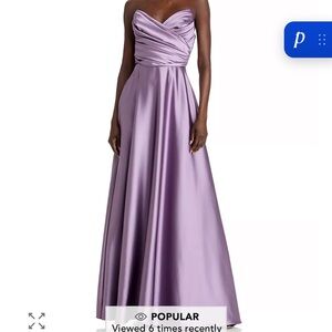 Amsale Lavender Maxi Dress
